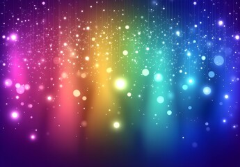 Wall Mural - Vibrant Colorful Background with Sparkling Lights and Abstract Bokeh Effects for Celebratory or Festive Themes