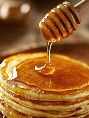 Wall Mural - Pancakes with syrup