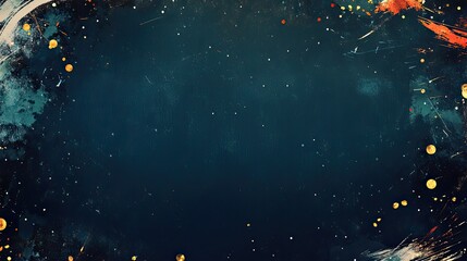Poster - Stylish New Year's Eve background featuring festive elements like champagne glasses, sparklers, and glittering golden lights over a navy blue backdrop. 