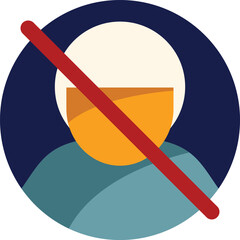 Poster - User account is banned from website or app, with red line crossing out profile icon