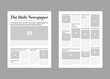 © TarekMd - Newspaper design template. The daily newspaper or breaking news with text and picture placeholder editable template.