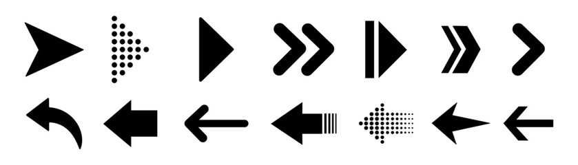Poster - Arrow vector icons set. Collection of vector arrows. Arrow icon.