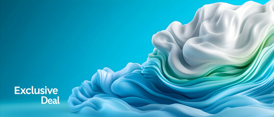 Poster - Abstract wave pattern with vibrant colors and smooth texture, representing fluidity and creativity in design.