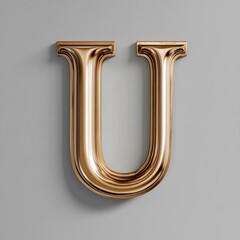 Wall Mural - Stylized design of the letter U, isolated on a clean background