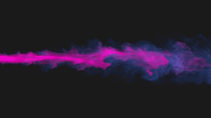 Poster - Animation of pink and blue smoke blending on a dark background.