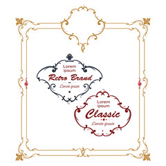 Wall Mural - Luxury vector frame in ancient style for flyer, invitations or greeting cards.