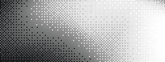 Aufkleber - pixel dithering gradient. bitmap texture background. black and white random pixels pattern. retro gl