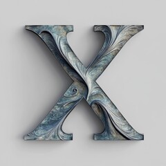 Wall Mural - Stylized design of the letter X, isolated on a clean background