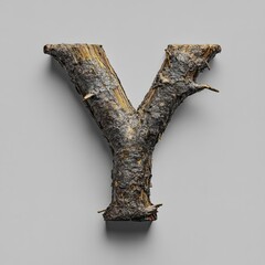 Wall Mural - Stylized design of the letter Y, isolated on a clean background