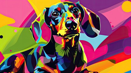 Canvas Print - a dachshund dog 