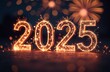 © Sergey - The number 2025 is made of sparklers and vibrant fireworks