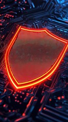 Poster - Cybersecurity measures protecting social media platforms digital space graphic design tech innovations