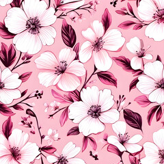 Wall Mural - seamless floral background