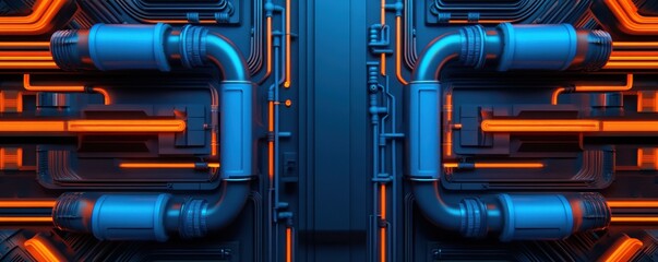 Wall Mural - futuristic technology background design.