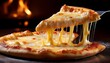 © michaswelt - delicious cheese pizza where the cheese runs off the pizza