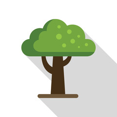 Poster - Stylized tree with a rounded, cloud like canopy and a sturdy brown trunk, evoking a sense of tranquility and natural beauty
