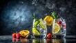 © Sayfar - Colorful selection of gin and tonic with fresh twist on dark fuzzy background