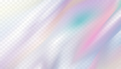 Aufkleber - Rainbow light background,Colourful light prism effect overlay effect on transparent background for mockup.Vector Abstract light backdrop texture holographic crystal flare or shadow blurred iridescent