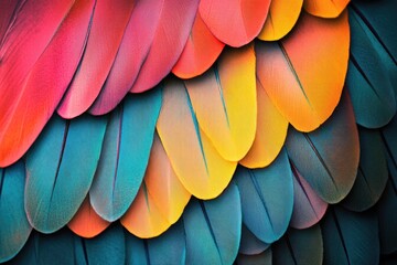 Poster - Close-up shot of vibrant bird feathers