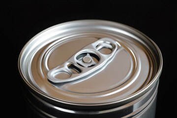 Poster - Close-up shot of a soda can with logo and labeling