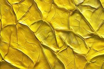 Poster - Close-up shot of a yellow textured surface with intricate patterns and design