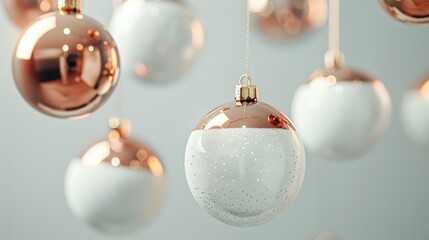 Poster - A bunch of shiny ornaments hang from the ceiling