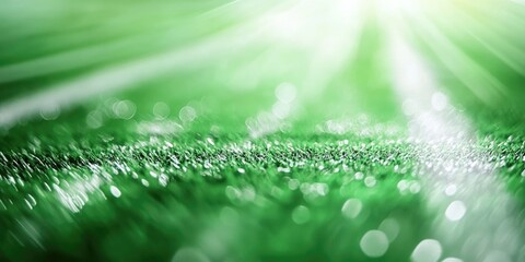 Poster - A serene landscape with lush green grass and a bright sunny day