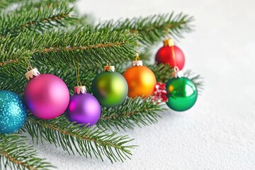 Poster - A bunch of Christmas ornaments hanging from a tree, ready for the holiday season