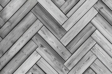 Poster - Close-up view of herringbone fabric texture in black and white