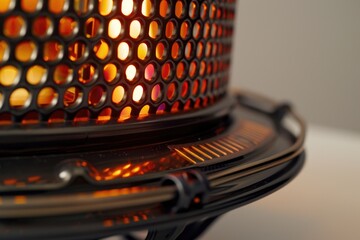 Aufkleber - A close-up shot of a lit candle on a table, perfect for use in images about warmth, comfort, and cozy atmosphere