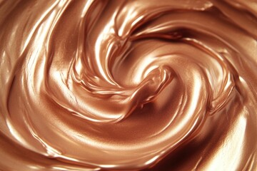 Poster - A detailed shot of a rich and creamy chocolate swirl, perfect for showcasing in food blogs or advertising