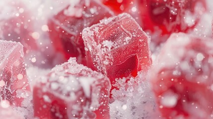 Poster - A pile of ice cubes in a compact view