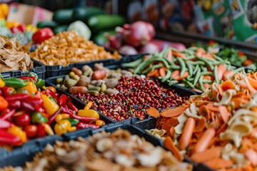 Poster - A colorful array of fruits and vegetables on display at a market or grocery store