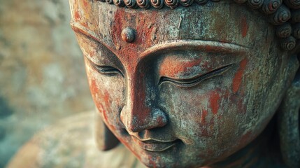 Poster - A detailed view of a human figure sculpture