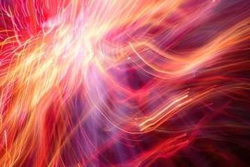 Poster - A bright red and yellow firework explodes in the air, with sparks flying outwards