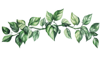 Naklejka na meble Green leaf transparent background