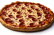 © Arthur Constantine - Freshly Baked Pepperoni Pizza with Melted Cheese and Golden Brown Crust Ready to Be Served in a Delicious and Tempting Arrangement on a Pure White Background