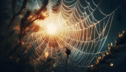 Sunlight Through a Spiderweb