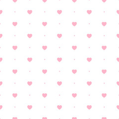 Poster - cute heart seamless pattern. repeating kid pattern. love design for girls prints. repeated wallpaper