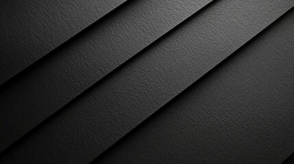 Poster - Abstract pattern of overlapping black textured surfaces creating a sleek and modern aesthetic.