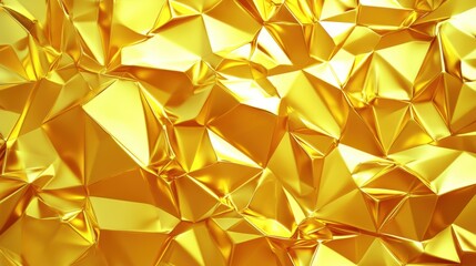 Poster - A striking close-up of a shiny, golden crumpled surface, creating an elegant and luxurious atmosphere.