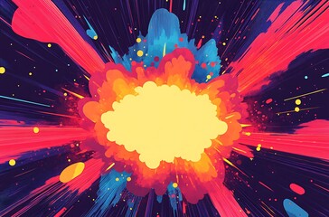 Wall Mural - Abstract Colorful Explosion