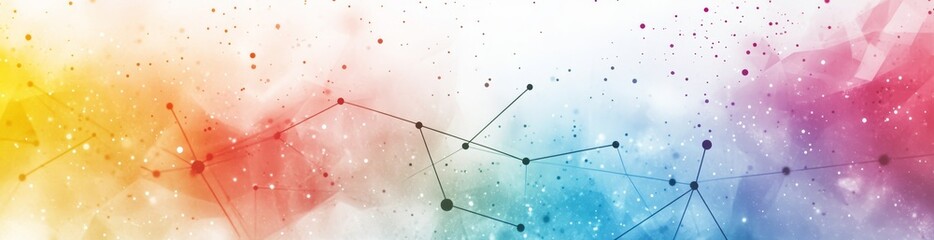 Poster - An abstract geometric background, dots and lines connecting the dots, digital technology with a plexus background and space for text.
