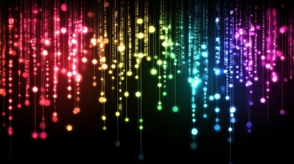 Poster - Visualization of big data in digital flow. Global connectivity concept. Technology future background.