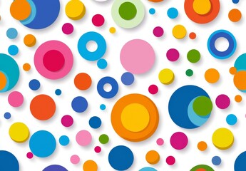 Poster - Background modern with many colors of circles