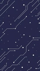 Poster - A futuristic circuit board concept illustration with a high resolution blue background showing electronics, technology, or computer connections.