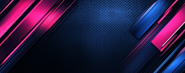 Poster - An abstract geometric background with isometric digital blocks. The blockchain concept is incorporated into a modern technology background