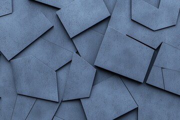Poster - ABctract pattern on a white background with geomatric lines in 3D.