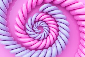 Poster - Pink geomatric line background with dynamic ABC abstract pattern. 3D illustration.