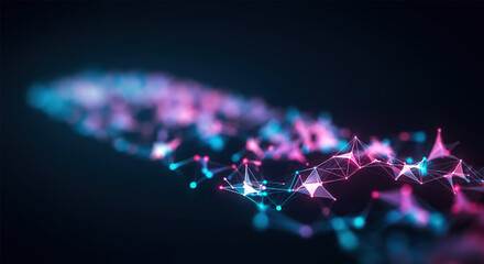 Aufkleber - Digital background perfect for tech processes, neural networks, artificial intelligence, data transfer and encryption, digital archives, sound and graphic presentations, science, education, etc.